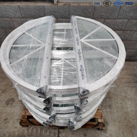 Ventanas y Puertas Abatibles de PVC con Diseño de Arco Simple de 48 x 60, Marco OEM con Persianas Enrollables