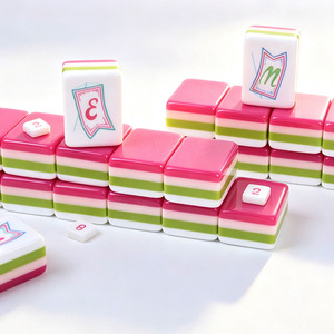 Tuiles de Mahjong de Luxe 160 Pièces à 4 Couches et Tuiles de Mahjong Américaines de Luxe pour Tournoi Professionnel – Vente Directe Usine OEM ODM - Product Image 3