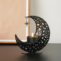Lanterne Citrouille d'Halloween en Métal, Porte-Bougie Pilier, Art Moderne en Fil de Fer Forgé Noir, Fait Main, Décoration en Gros, Direct Usine