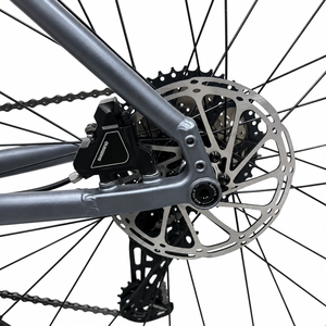 Vélo de ville/<span class=keywords><strong>gravel</strong></span> 700C <span class=keywords><strong>pour</strong></span> hommes et femmes, idéal <span class=keywords><strong>pour</strong></span> les trajets quotidiens et les voyages, cadre en aluminium, fourche rigide, freins à disque hydrauliques, 9 vitesses, guidon plat - Product Image 5