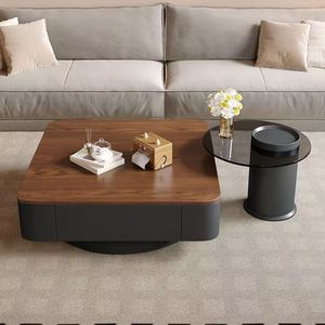 Tavolino da Caffè <span class=keywords><strong>Moderno</strong></span> in Legno Massello Crema per <span class=keywords><strong>Soggiorno</strong></span> <span class=keywords><strong>con</strong></span> Funzione di Archiviazione, Lussuoso per Uso Domestico - Product Image 6