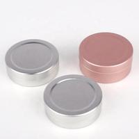 Boîte en aluminium concave pour fard à paupières et pommade, 15g 20ml, vente chaude, étui portable, boîte vide en étain, couleur rose argentée