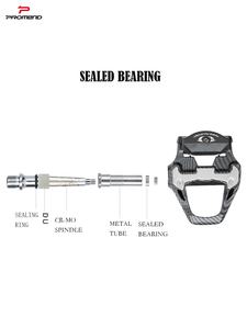 Pédales de vélo Promend, pédales de vélo de route sans clip, lisses et fluides |   Corps en nylon avec aspect <span class=keywords><strong>carbone</strong></span> hydro-déposé 6 °   Crampons inclus - Product Image 2