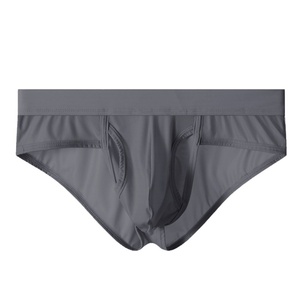 <strong>Men's</strong> Mid-Rise Knitted Spandex/Nylon Breathable Thin Side Opening <strong>Personalised</strong> No Removal No Take off <strong>Boxer</strong> Briefs - Product Image 3