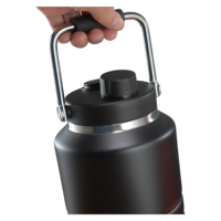 Seau à glace isotherme tactique en acier inoxydable de 1,5 L pour fêtes, bouteille isotherme en métal de 2 litres avec poignée
