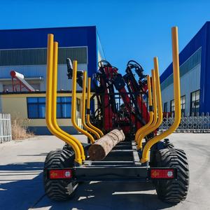 Trattore Log rimorchio con gru forestale opzione argano idraulico e altalena idraulico Dragbar 4WD ruote - Product Image 5