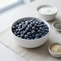 OEM Grosir IQF Blueberry Beku Kemasan Retail Blueberry Beku Premium untuk Siap Pasok Supermarket
