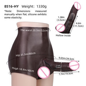 SXXY Silikon Realistischer Männlicher Hohler Strap-on Harness <span class=keywords><strong>Dildo</strong></span> <span class=keywords><strong>Penis</strong></span> Verlängerung, 24,5 cm Hohler <span class=keywords><strong>Dildo</strong></span> für Männer Penisvergrößerer - Product Image 2