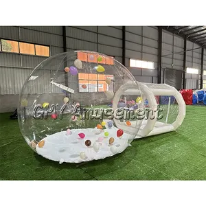 Kinder Party Luftballons Fun House Riese Klar Aufblasbare Kristall Iglu Kuppel Blasen zelt Transparent Aufblasbare Blasen ballons Haus