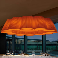 Lustre suspendu moderne en tissu à plusieurs têtes pour salle à manger, décoration intérieure, luminaires suspendus en tissu