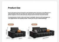 Canapé sectionnel Dareko Design en cuir véritable, style moderne, minimaliste, grande unité pour salon, avec rembourrage en mousse