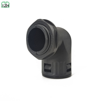 Raccord de câble en angle droit, tuyaux flexibles, joints de tuyaux ondulés, coude en plastique, raccord de tuyau ondulé, connecteur de conduit ondulé
