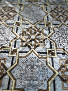 Vải bọc ghế nhung in họa tiết, chất liệu <span class=keywords><strong>polyester</strong></span> 100%, trọng lượng trung bình, giá rẻ, dùng cho ghế sofa và nội thất gia đình - Product Image 2