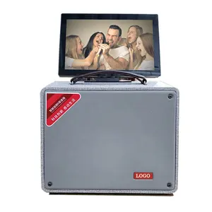 Hanxiang private modell android system powered mobile tragbare karaoke lautsprecher mit 360 grad-drehen touchscreen