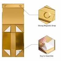 Jinbar Lot de 3 boîtes cadeaux de Noël avec couvercles, boîtes cadeaux pliables avec fermeture magnétique pour l'emballage de cadeaux
