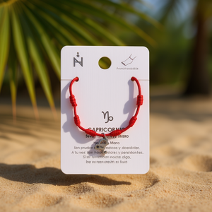 Cavigliera Angelina Capricorn Sette Stelle con Cordino Rosso in Acciaio Inossidabile, Gioiello Zodiacale Unisex, Regalo Stile Bohémien - Product Image 2