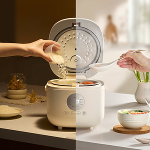 Olla Arrocera Mini Bear de 2.2L con Forma de Tambor, Multiusos, Eléctrica, para Cocinar al Vapor, para Uso Doméstico - Product Image 2