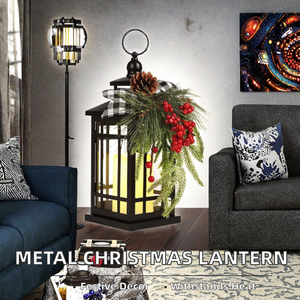 Lanterne à bougie en métal de qualité supérieure, faite à la main, anti-rouille, avec revêtement en poudre, résistante à la chaleur, différentes tailles, décoration de la maison, Noël - Product Image 2