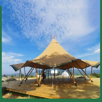 Tentes tipi de luxe personnalisables de qualité commerciale pour restaurants, glamping et lieux de restauration en plein air