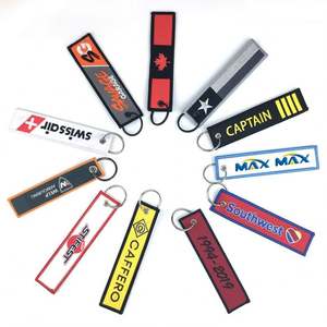 Wholesale Design Logo Fabric Keychains/Embroidery <b>Key</b> <b>Chain</b> Keyring/Custom Embroidery <b>Key</b> Tag Jet Tags - Product Image 6