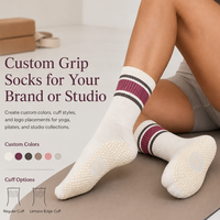 Chaussettes de yoga personnalisées antidérapantes de haute qualité et confortables pour femmes, avec logo personnalisé, chaussettes de Pilates