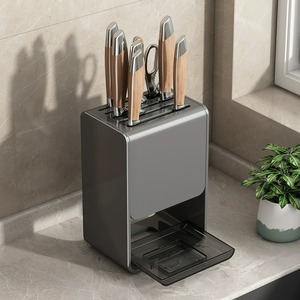 <b>Kitchen</b> Knife <b>Rack</b> Countertop Multi Function Storage Organizer Rectangle Design With Drawer For Knife Chopstick Holder - Product Image 1