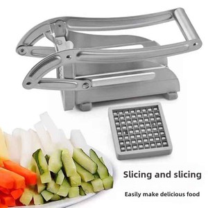 Hộ gia đình Thép không gỉ khoai tây Slicer tay-ép khoai tây chiên & dưa chuột cắt an toàn Hướng dẫn sử dụng hoạt động tạo tác công cụ - Product Image 2