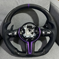 Volant sport en fibre de carbone violette adapté aux BMW F30 F20 F10 F34 F35 F32 F33 F80 E90 E70 E80 E60 X3 X4 X5 M3 M4 M5 M6