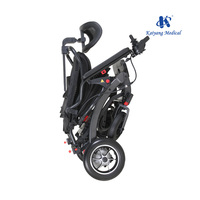 Fauteuil roulant électrique pliable télécommandé, léger en aluminium, avec batterie au lithium