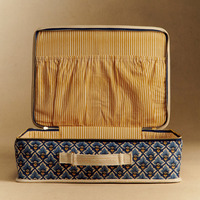 Grande valise de voyage à imprimé oiseau bleu, personnalisable, pour jouets d'enfants, cadeaux de bébé, coffres à souvenirs, boîtes de rangement pour vêtements de voyage en tissu avec fermeture éclair, ensembles de valises