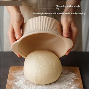 Boîte à pâte en silicone avec couvercle, panier de fermentation pour pain, antiadhésif, facile à nettoyer, outils de cuisson pour la cuisine - Product Image 3
