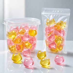 Capsules de lessive liquide à chambre unique 8g, forme personnalisée, colorées et originales, vente en gros usine - Product Image 6