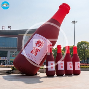 Bouteille de vin rouge gonflable géante Modèle de bouteille de <span class=keywords><strong>liqueur</strong></span> avec lettre logo imprimé Ballon gonflable de bouteille de bière à vendre - Product Image 2
