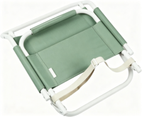 Chaise pliante portable en aluminium moderne à profil bas avec tissu en polyester pour la plage, le parc et le camping en plein air