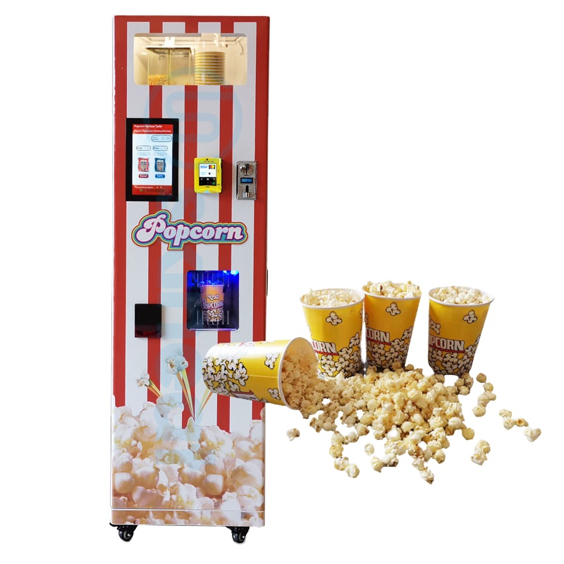 Grote Capaciteit Automatische Industriële Commerciële Bal Vorm Popcorn Automaat Met Mdb Betalingen