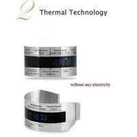 Termómetro Digital de acero inoxidable para botella de vino tinto, pulsera eléctrica con pantalla Lcd, medidor de temperatura creativo