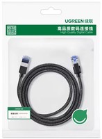 Kabel Ethernet UGREEN NW153 Cat8 Kecepatan Tinggi Berjaring 40Gbps 2000MHz Kabel Jaringan JR45 Terlindungi untuk Dalam Ruangan Tugas Berat LAN Murni