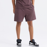 Heren winter casual crew neck sweatshirt en shorts set, lichtgewicht oversized trainingspak, 100% katoen
