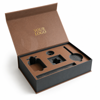 Cajas Rígidas de Cartón Gris Personalizadas con Ranurado, Estampado en Caliente de Medio Corte y Papel Texturizado para Empaquetado de Marcas Premium