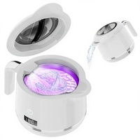 Nettoyeur ultrasonique 180 ml 42 kHz avec UVC pour prothèses dentaires, aligneurs, gouttières et bijoux, boîte de voyage dentaire portable