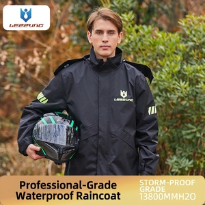 Impermeabile Riflettente Personalizzato per Moto/Bici Elettrica, Set Giacca e <span class=keywords><strong>Pantaloni</strong></span>, Completo Antipioggia per Ciclisti e Corrieri - Product Image 2