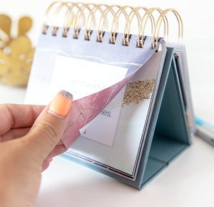Planificador diario sin fecha, caballete de escritorio perpetuo, inspiracional, de pie, con tapa, calendario, impresión personalizada, 2023 - Product Image 2