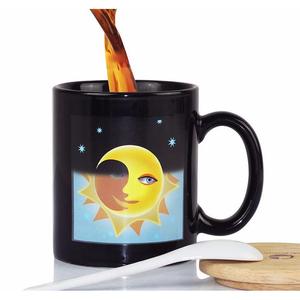Cangkir kopi keramik 11Oz mug cangkir kopi berubah keramik kupa otomatis magnetik cetak warna berubah bir Nordic hati mug terakota tulang