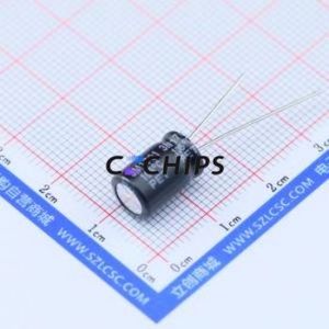 Condensador Electrolítico de Aluminio de Orificio Pasante 50YXF100MEFC8X11.5, Orificio Pasante, D8xL11.5mm, 100uF, 20%, 50V, 3.5mm - Product Image 2