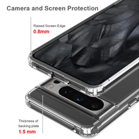 Coque de téléphone transparente antichoc anti-jaunissement PC+TPU à expédition rapide pour Google Pixel 11 11A 10 10A 9 8 8A 7 7A Pro XL