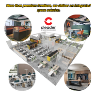 Postes de travail de bureau ergonomiques et modernes, modulaires, bureaux pour 4 à 6 personnes, postes de travail ouverts pour employés, mobilier de bureau