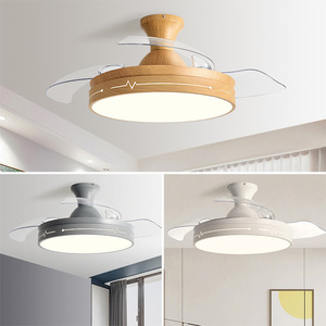 Nordic Minimalist <b>Ceiling</b> <b>Fan</b> Light Invisible <b>Fan</b> Led Bedroom Living Room Lighting 10-15 Sqm - Product Image 1