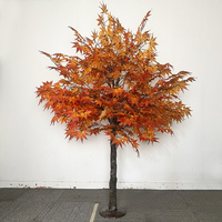 Faux plante d'automne paysage artificiel érables rouges japonais chinois Orange grande vente d'érable