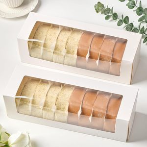 Cajas para Pastel Enrollado, Cajas de Panadería con Ventana, Cajas Automáticas para Pasteles de <span class=keywords><strong>Calabaza</strong></span>, Cupcakes, Donuts, Galletas, Chocolate - Product Image 6
