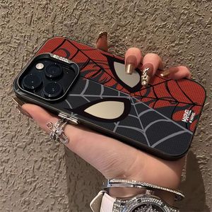 Cover per iPhone 17 con Stampa Cartoon di Spider-Man Nero e Rosso, Custodia in Stile Fumetto per iPhone 16 15 14 13 12 11 Pro Max - Product Image 5
